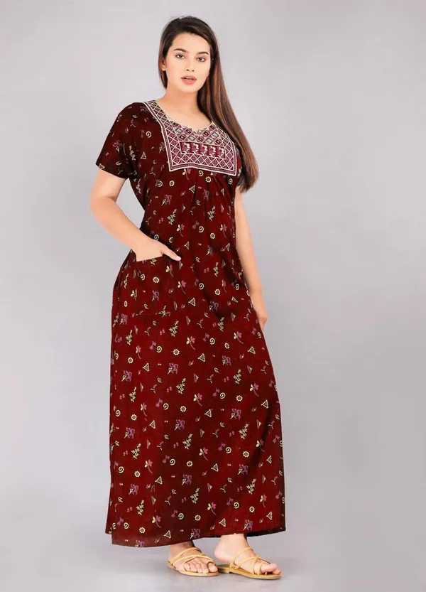 Cotton_Embroidery_Nighty_For_Women