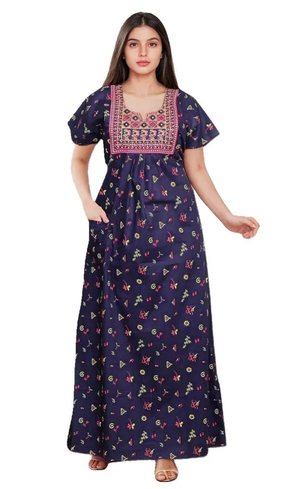 Cotton_Embroidery_Nighty_For_Women