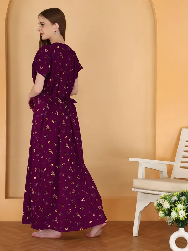 Cotton_Embroidery_Nighty_For_Women_With_Pocket