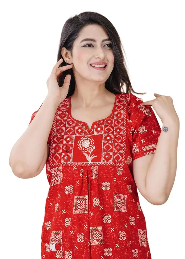 Cotton_Embroidered_Nightgown_For_Women