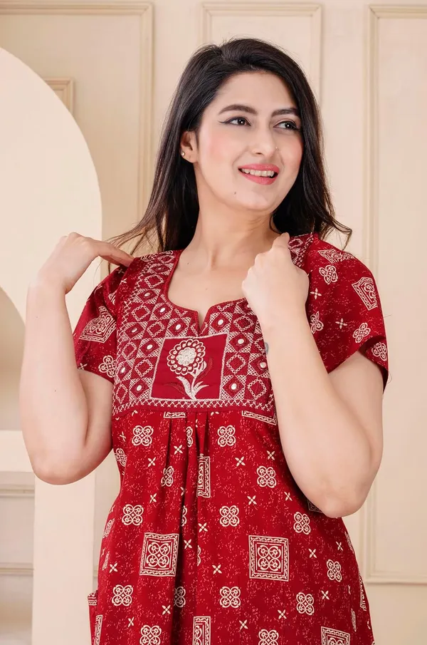 Cotton_Embroidery_Nighty_For_Women