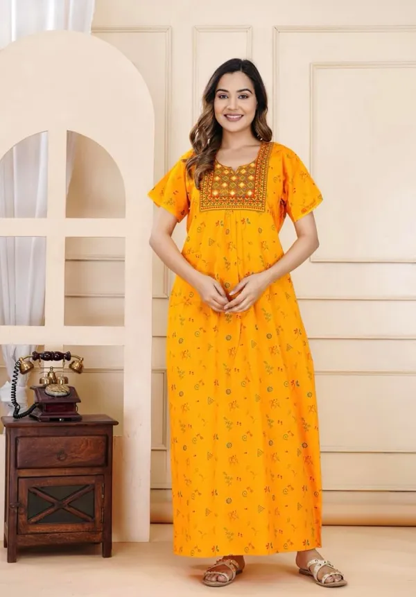 Cotton_Embroidery_Nightgown_With_Pockets_For_Women