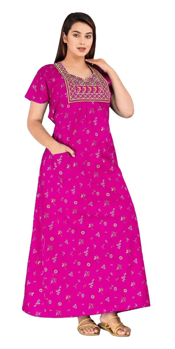 Women_S_Cotton_Embroidered_Nightgown_With_Pocket