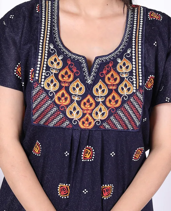 Cotton_Hand_Block_Print_Nighty_Gown_For_Women