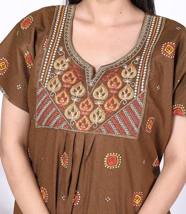 Cotton_Hand_Block_Print_Night_Gown_For_Women