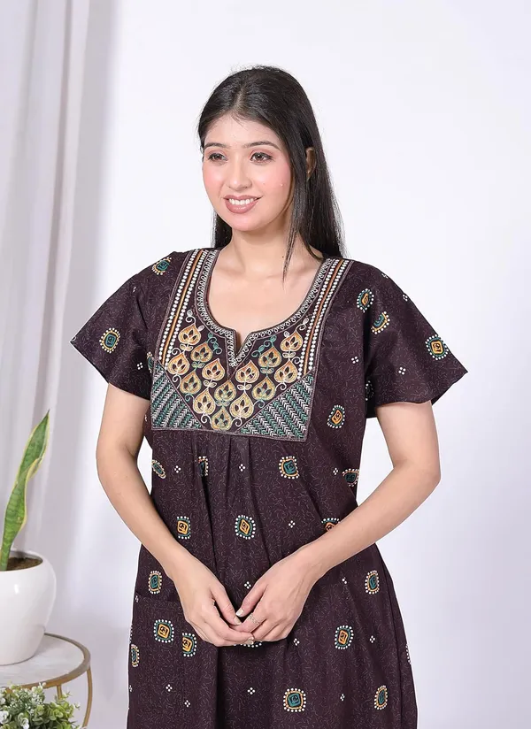 Cotton_Hand_Block_Print_Night_Gown_For_Women