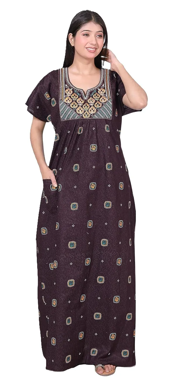 Cotton_Hand_Block_Print_Night_Gown_For_Women