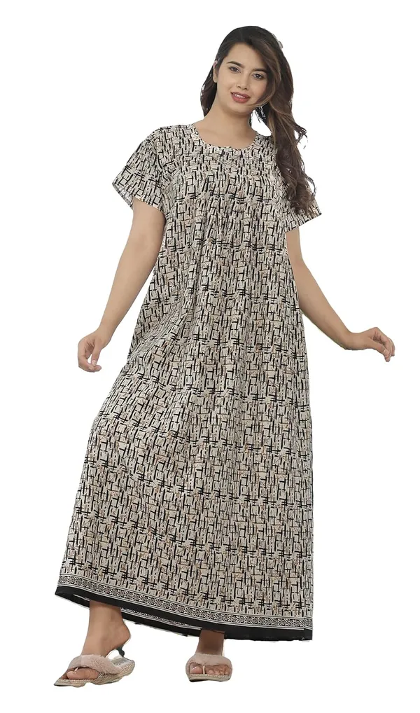 Cotton_Hand_Block_Print_Night_Gown_For_Women