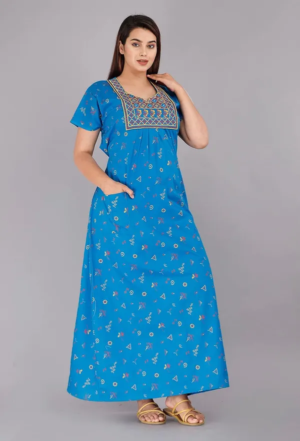 Cotton_Embroidery_Nighty_For_Women