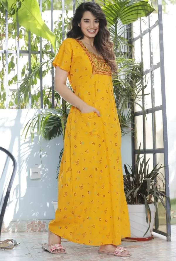 Cotton_Embroidery_Nighty_For_Women