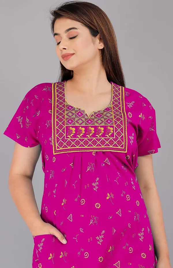 Cotton_Embroidery_Nighty_For_Women