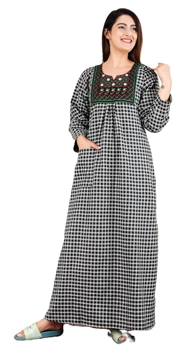 Woolen_Long_Sleeve_Night_Gown_For_Women