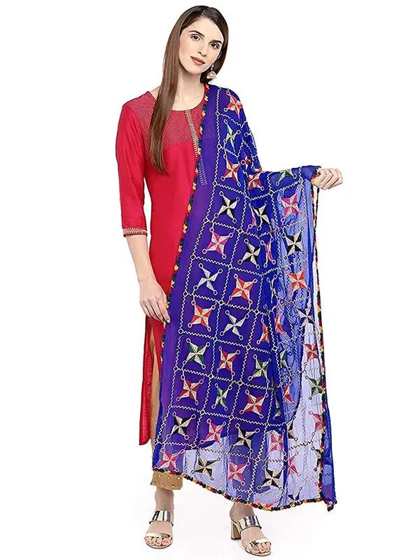 Chiffon_Dupatta_With_Embroidered_Phulkari_Design