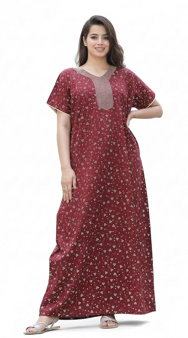 Cotton_Embroidery_Nighty_For_Women