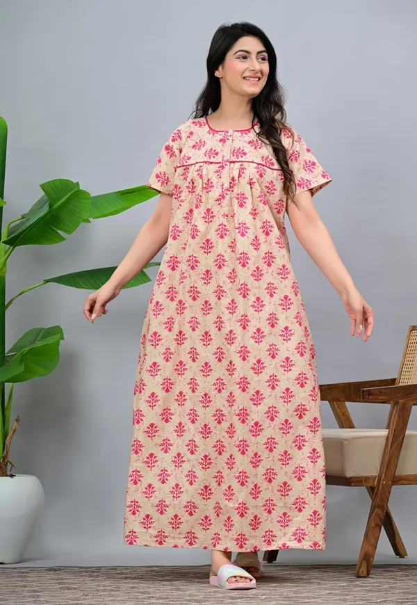 Cotton_Block_Print_Night_Gown_For_Women