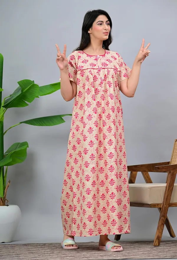 Cotton_Block_Print_Night_Gown_For_Women