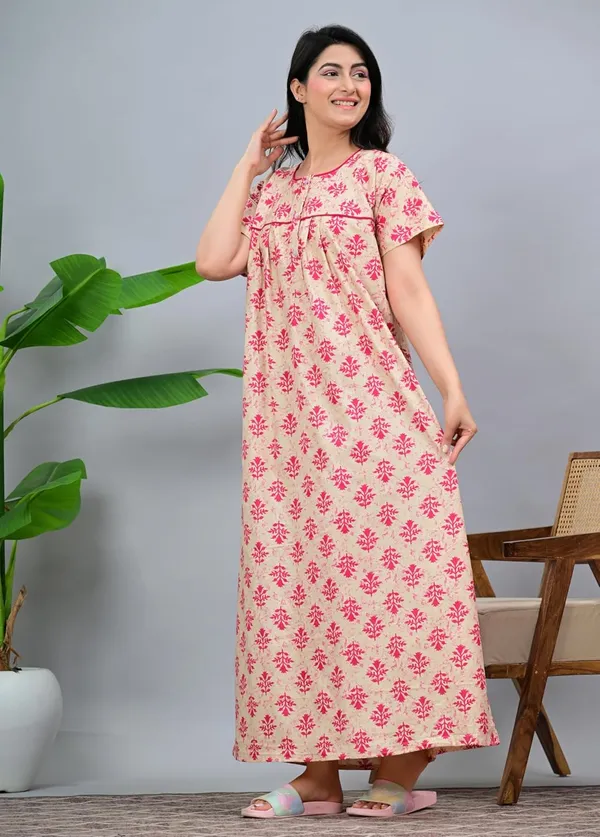 Cotton_Block_Print_Night_Gown_For_Women