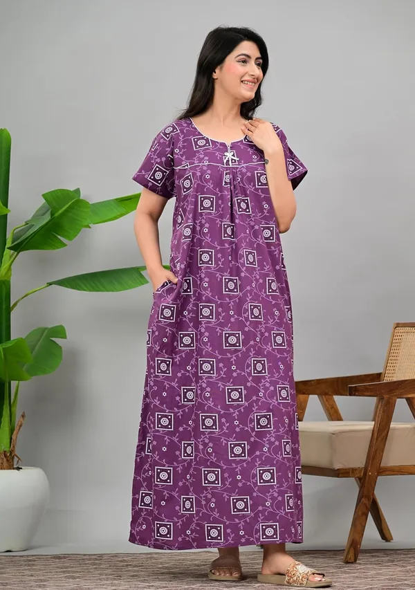 Pure_Cotton_Maxi_Night_Gown_For_Women
