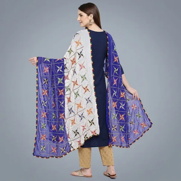 Chiffon_Phulkari_Embroidered_Dupatta