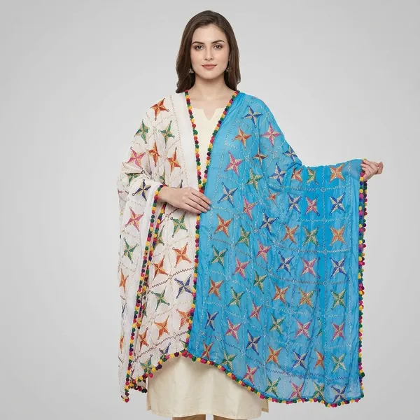 Chiffon_Phulkari_Embroidered_Dupatta