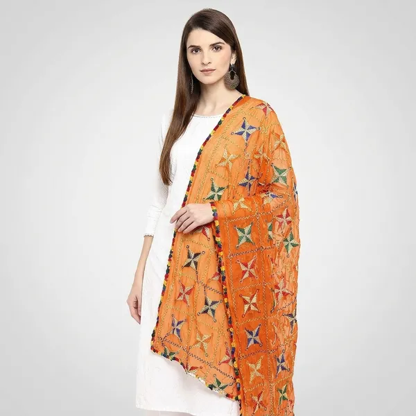 Chiffon_Phulkari_Embroidered_Dupatta