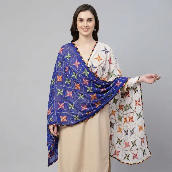 Chiffon_Phulkari_Embroidered_Dupatta