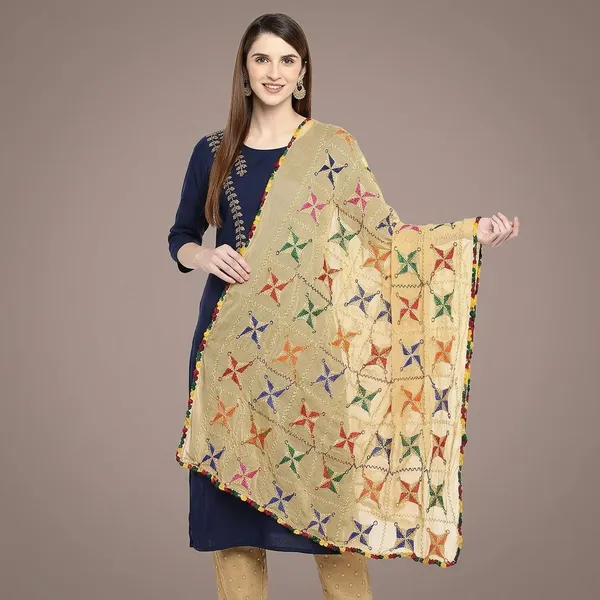 Chiffon_Phulkari_Embroidered_Dupatta