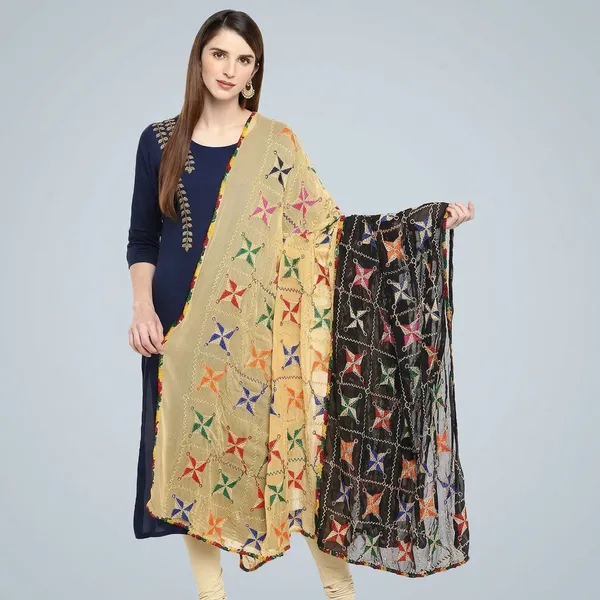 Chiffon_Phulkari_Embroidered_Dupatta