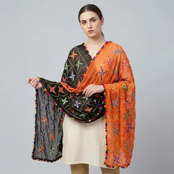 Chiffon_Phulkari_Embroidered_Dupatta