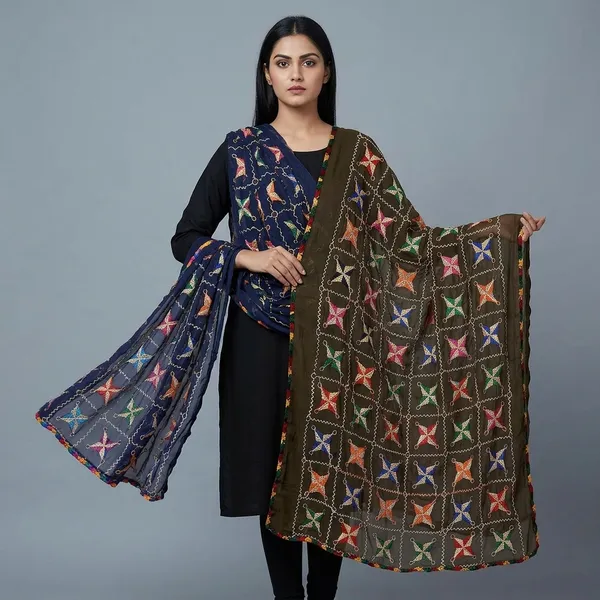 Chiffon_Phulkari_Embroidered_Dupatta