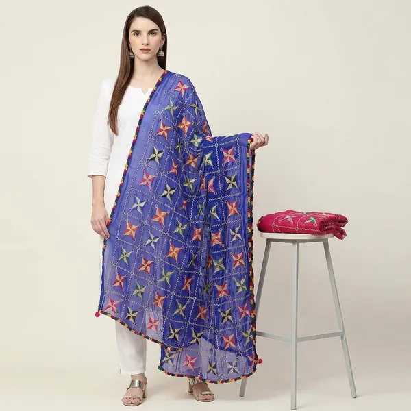 Chiffon_Phulkari_Embroidered_Dupatta