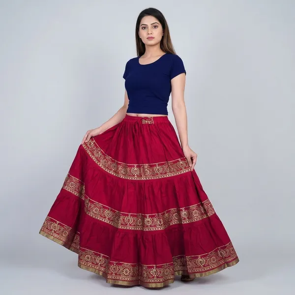 Cotton_Flared_Long_Skirt