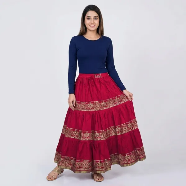 Cotton_Flared_Long_Skirt