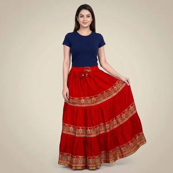 Cotton_Flared_Long_Skirt