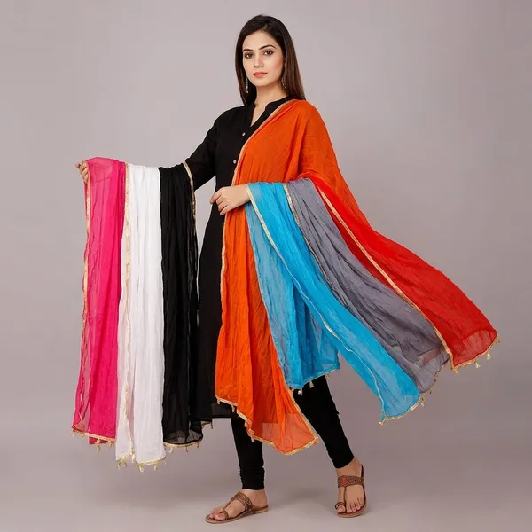 Chiffon_Dupatta_With_Golden_Lace