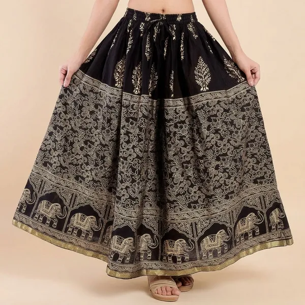 Women_S_Block_Print_Long_Skirt