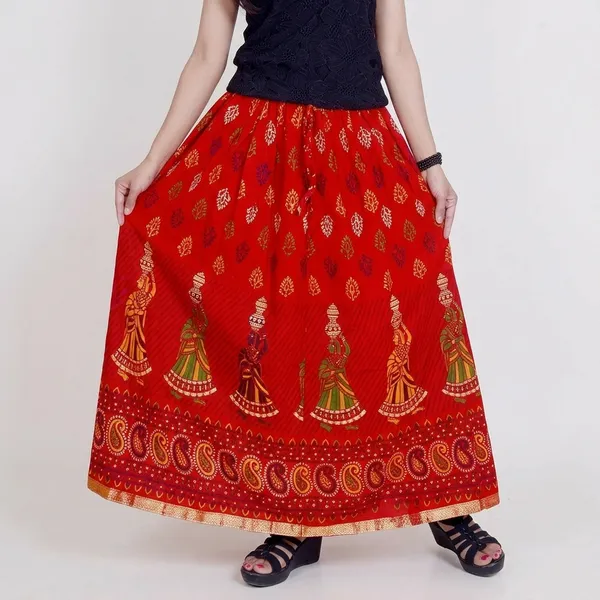 Women_S_Ethnic_Print_Long_Skirt