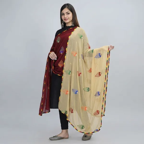 Zari_Phulkari_Embroidery_Dupatta