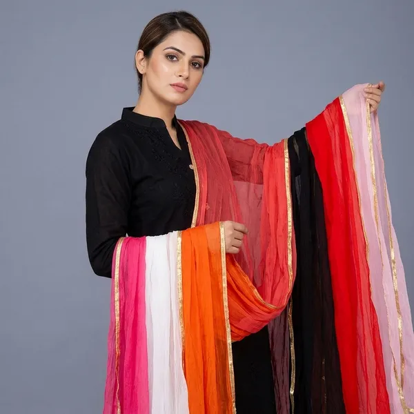 Women_S_Polka_Dot_Chiffon_Dupatta