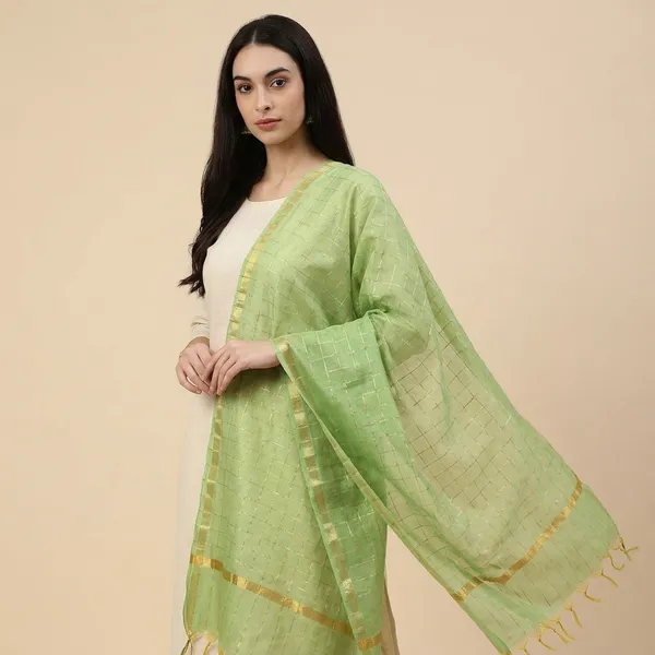 Banarasi_Chanderi_Checks_Women_Dupatta