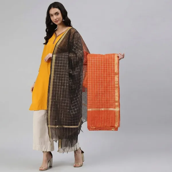 Banarasi_Chanderi_Checks_Women_Dupatta