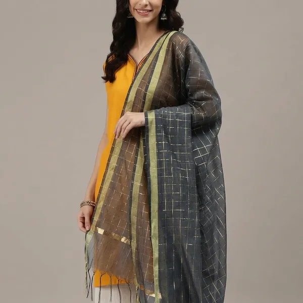 Banarasi_Chanderi_Checks_Women_Dupatta
