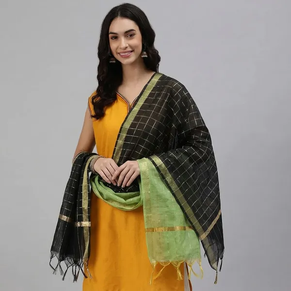 Banarasi_Chanderi_Checks_Women_Dupatta