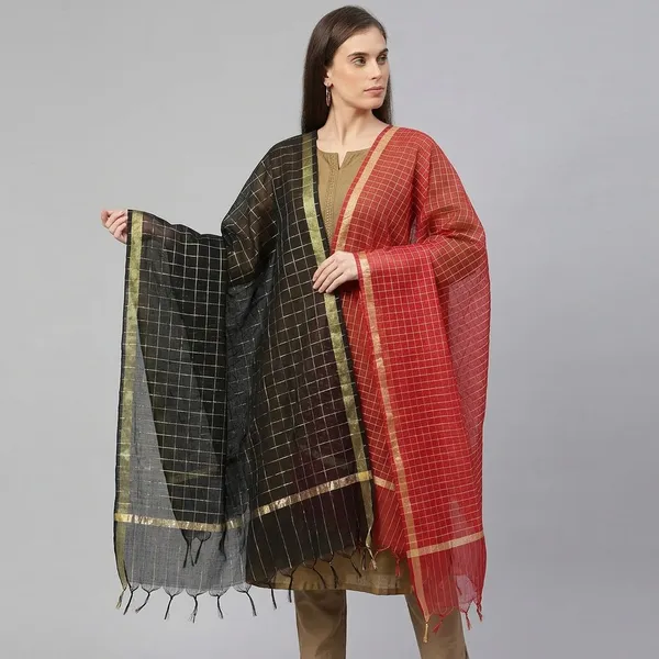 Banarasi_Chanderi_Checks_Women_Dupatta
