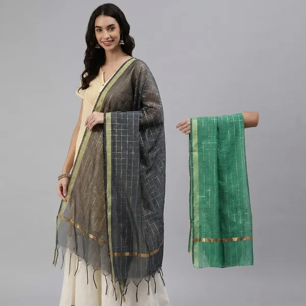 Banarasi_Chanderi_Checks_Women_Dupatta