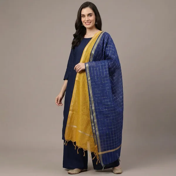 Banarasi_Chanderi_Checks_Women_Dupatta
