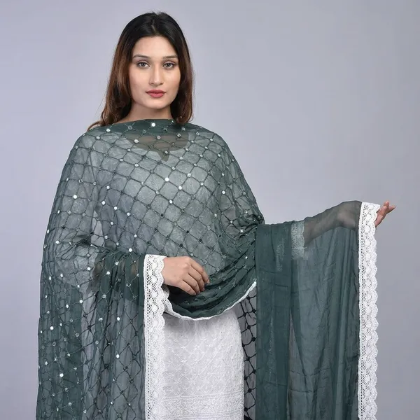 Women_S_Chiffon_Dupatta_With_Lace