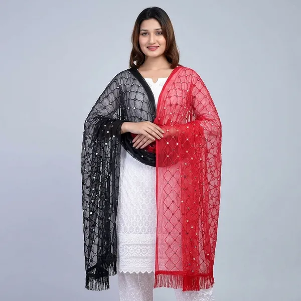 Women_S_Chiffon_Dupatta_With_Lace