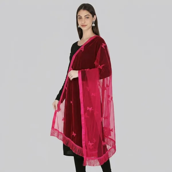 Women_Net_Dupatta_With_Embroidery