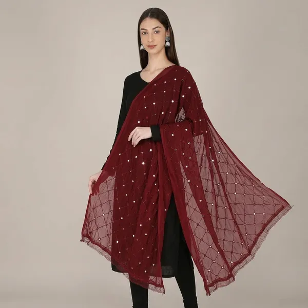 Women_S_Embroidered_Chiffon_Dupatta